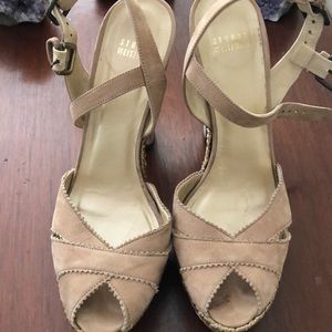 Stuart Weitzman suede platform heels.